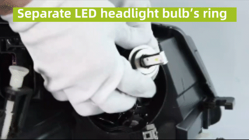 Separate LED headlight bulb’s ring