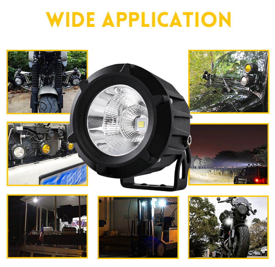 Dual Colors Small Led Driving Lights for Vehicles JG-992M application