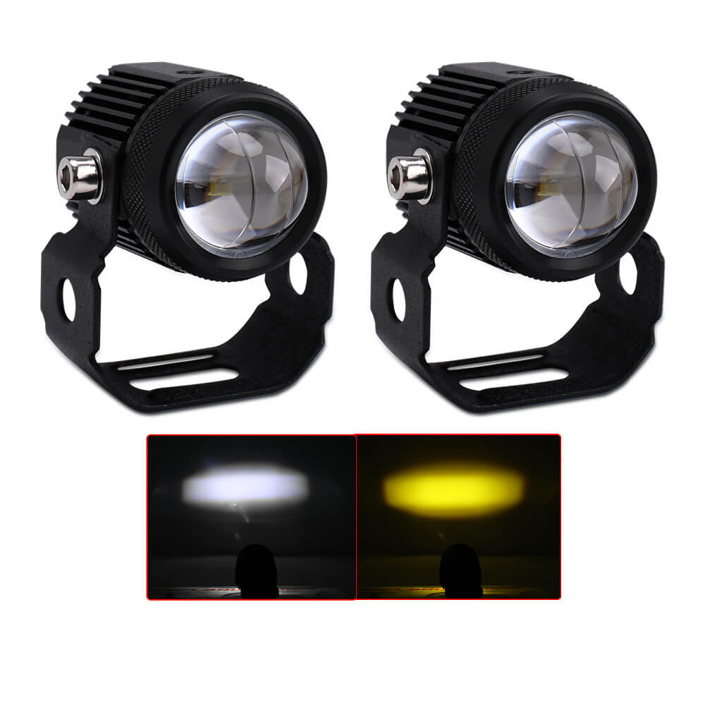 External Dual Colors Big Lens Led Auxiliary Light for Motorcycle JG-993