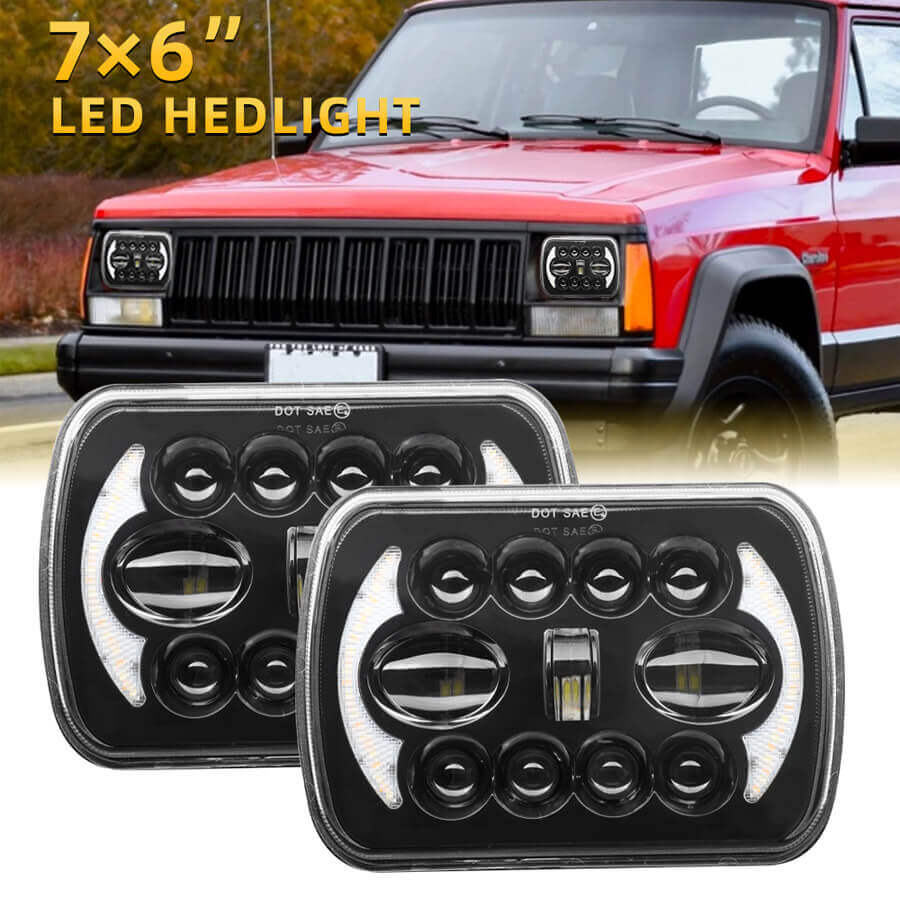 7x6 Projector Headlights with Moom Position Lights JG-T002YY details