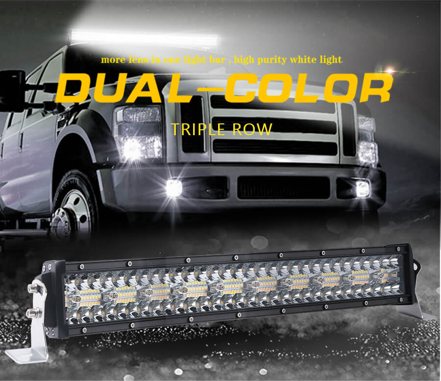 Off Road Led Dual Color Flash Light Bar for Trucks 9631-T-RQ details