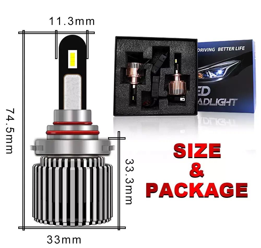 Bullet Style Ultra-thin High Power EMC Car Light Bulb JG-T1 size (1)