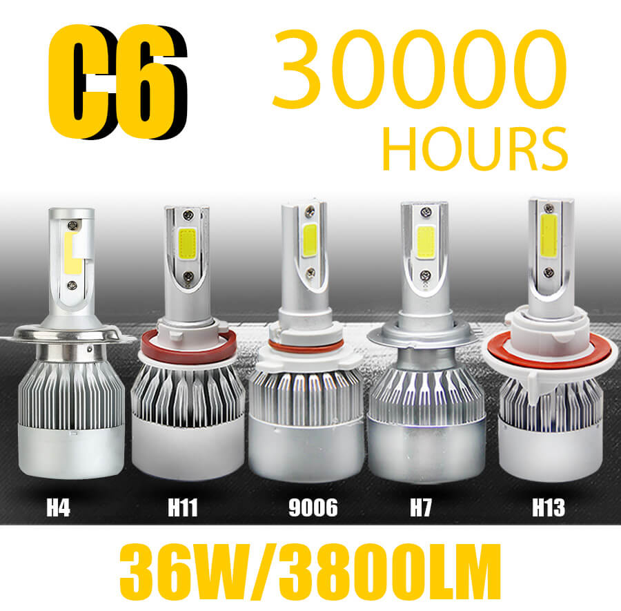 Car LED Headlight Bulb Wholesale JG-C6 size (2)