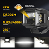 Off Road 4X4 40W Cube LED Spot Lights with 3 Inch Amber and Side Shooter F996DZ-3