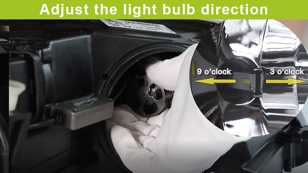 Adjust the light bulb direction