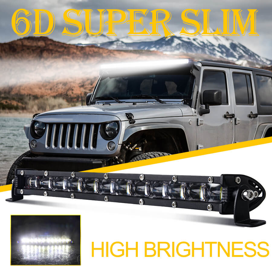 6D super slim single row 8-50 Inch led light bar -JG 9610Z SIZE (2)