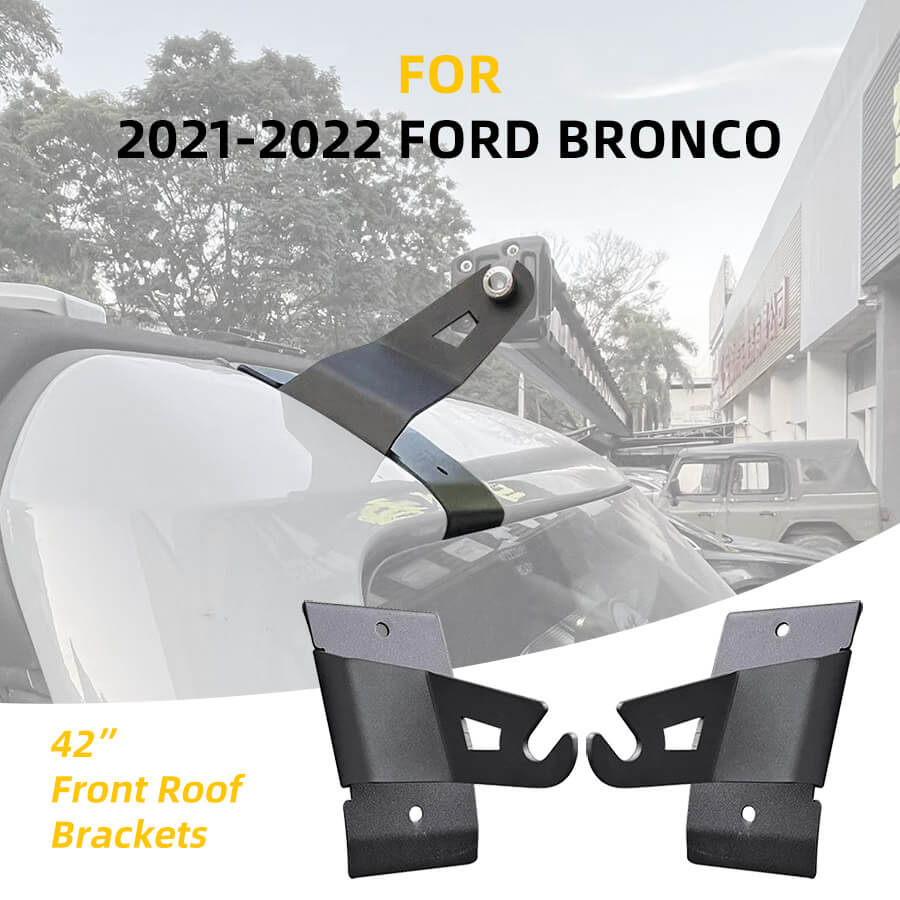 2021-2022 Ford Bronco 42 Front Roof Bracket for Led Light Bar details