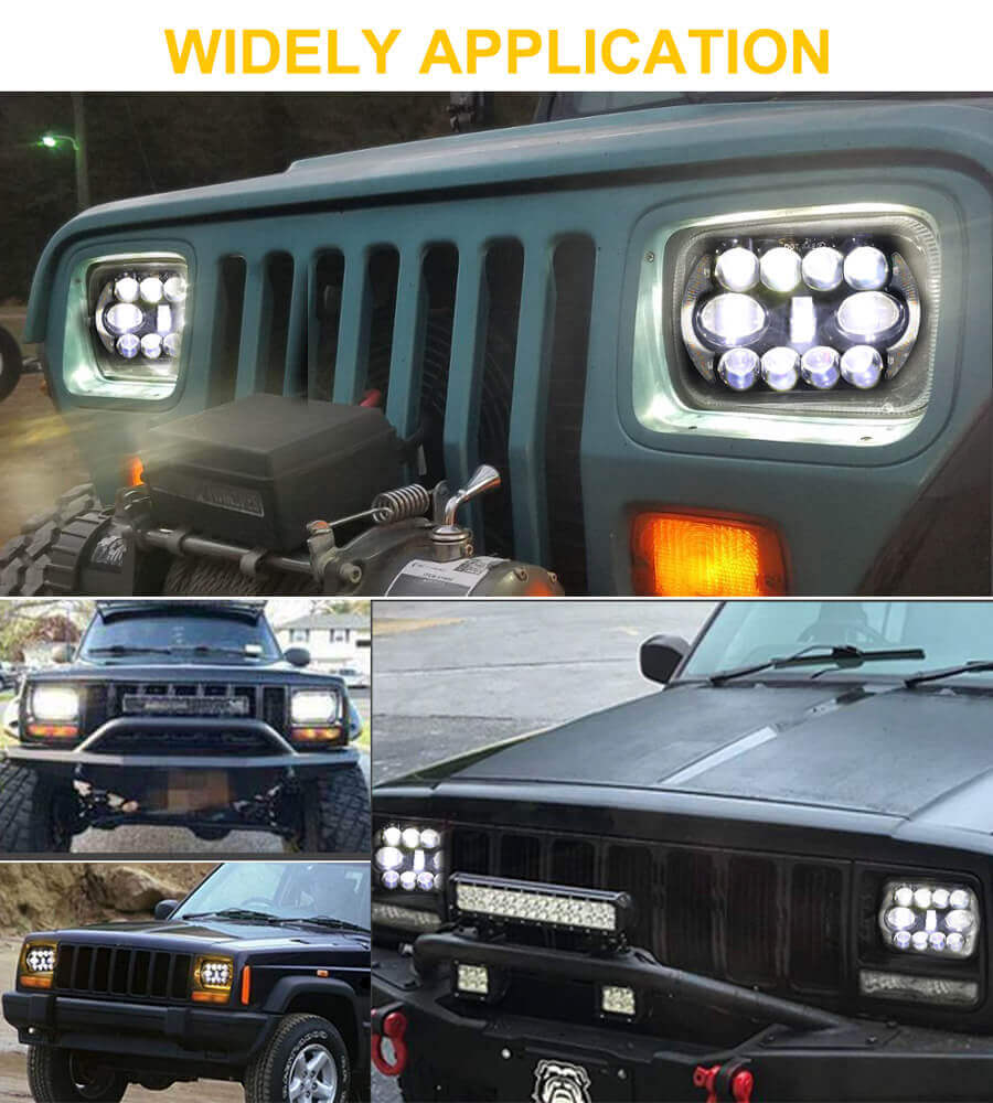 7x6 Projector Headlights with Moom Position Lights JG-T002YY application