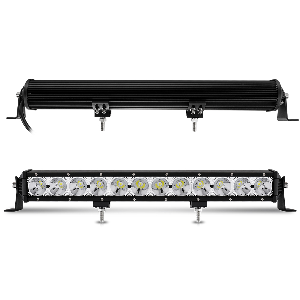  Big Light Cup Singel Row Led Light Bar (Both Bottom and Side Brackets Can be Used) JG-912Z