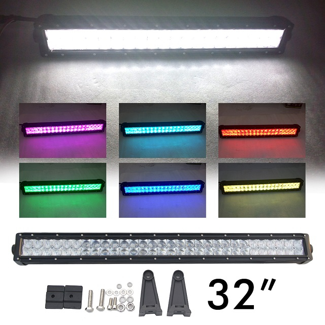 Jeep RGB Dual Row 22-52inch LED Light Bar JG-9624R