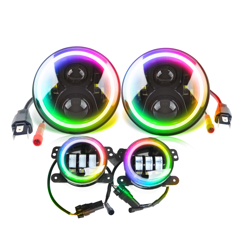 Dancing Color Halo Ring headlight and foglight kit JG-JT02