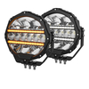 9 inch Round Driving Lights with Amber White Position Light JG-D090-C