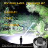 Panoramic White Laser LEP Flash Light 20W JG-SDT-2221X