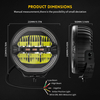 9 Inch Anti Glare Round Driving Light with White & Amber DRL-D091-6