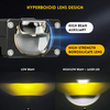 Upgrade Super Bright Dual Color High Low Beam Projector Lens Grill Lights -JG-993pro