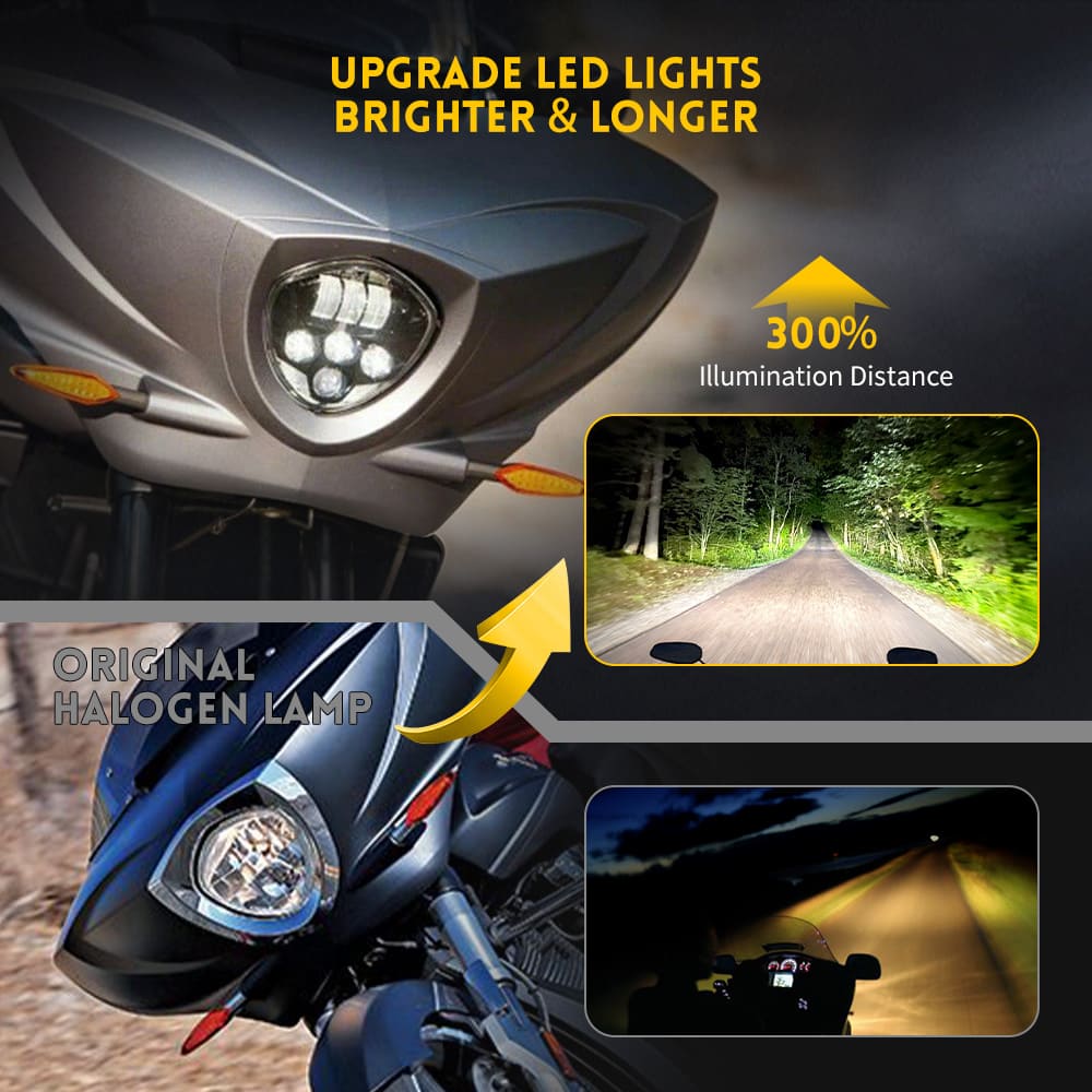 7" Motorcycle LED Headlight High Low Beam for Harley 10-12 FLSTSE-HL-1003