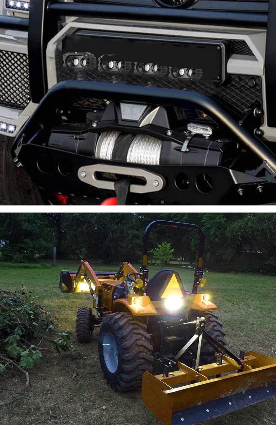 High intensity led auxiliary lights for jeep and motorcycle JG-914Z details application