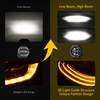 9 Inch Anti Glare Round Driving Light with White & Amber DRL-D091-6