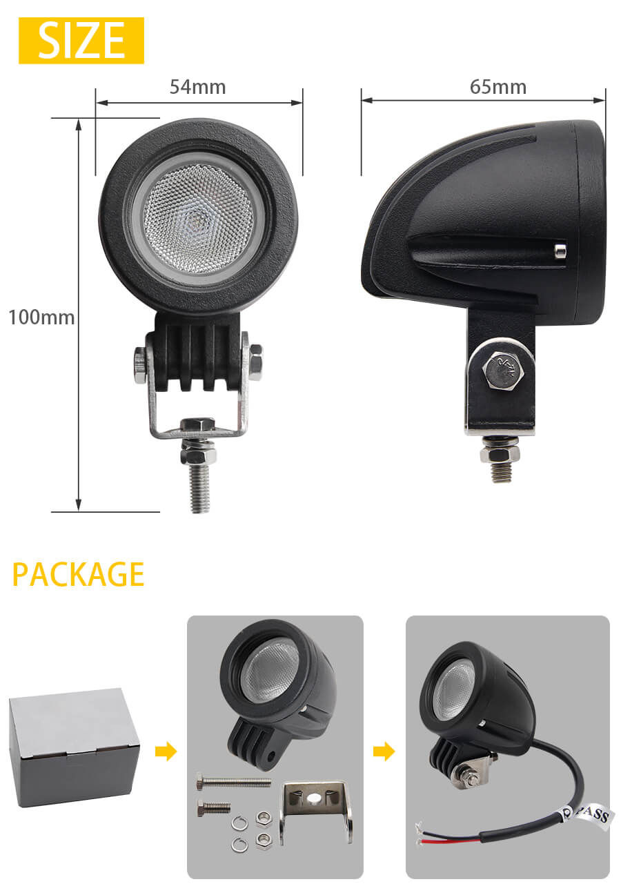 Classic Motorcycle Driving Lights JG-991F size