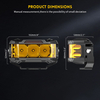 4 Inch 70W Side Shooter Lights with Amber White DRL-925-PRO