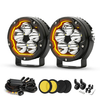 60W Round Motorbike LED Spotlights with Amber DRL-MC-5