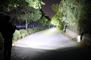 led light bar at night