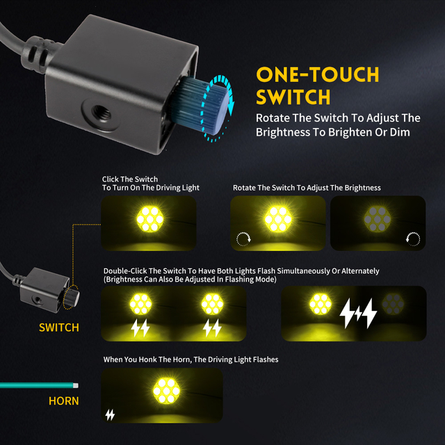 Motorcycle DT Plug Strobe Switch Wire Harness For Auxiliary lights-XZ-DT-16-1-2TG 