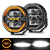 9 Inch Anti Glare Round Driving Light with White & Amber DRL-D091-6