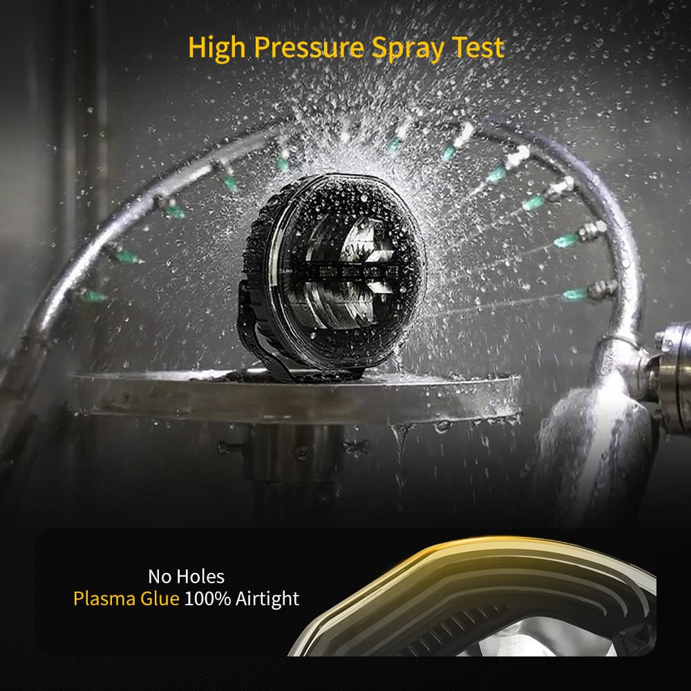 9 Inch Anti Glare Round Driving Light with White & Amber DRL-D091-6