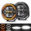 9 Inch Anti Glare Round Driving Light with White & Amber DRL-D091-6