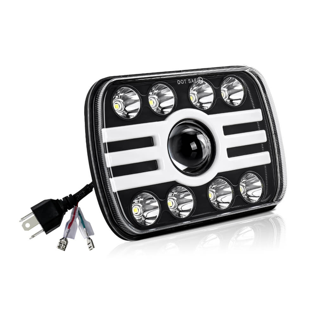 7x6 Dual Color Angle Eyes Led Headlights JG-T002H