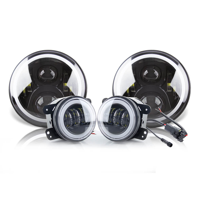 7" RGB Halo Ring Headlight and Fog Light Kit JG-JT02