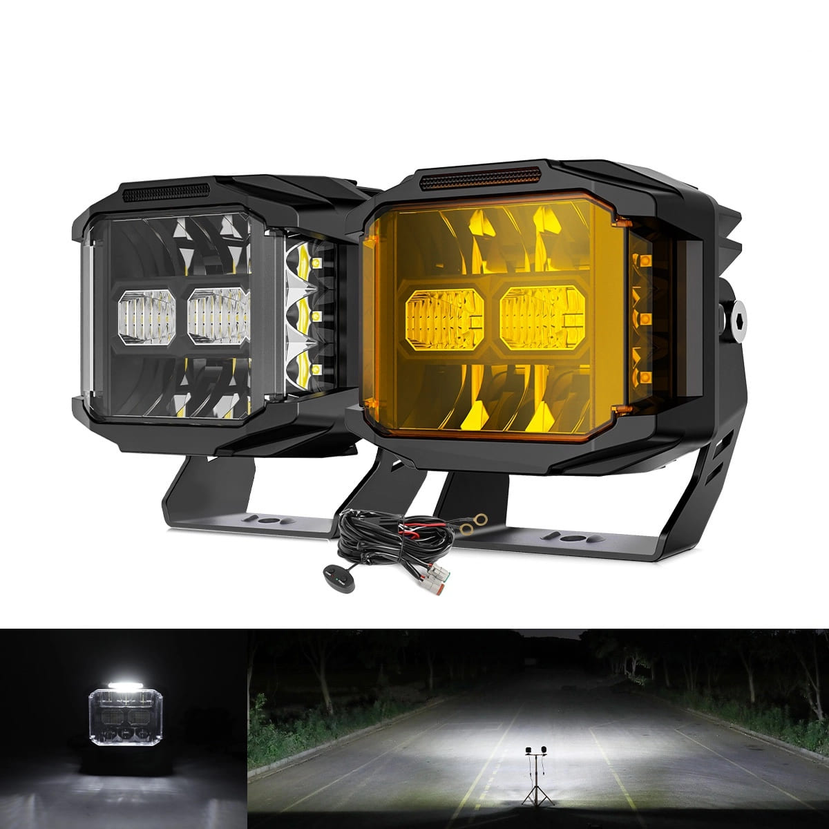 5Inch 122W Side Shooter Driving Lights with Combo Beam