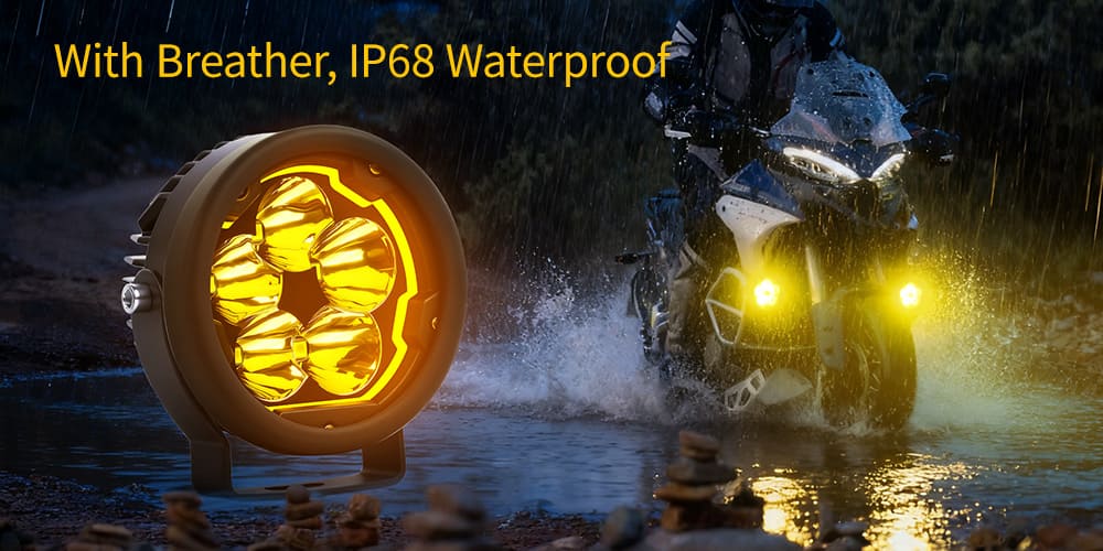 IP68 waterproof motorcycle auxiliary light