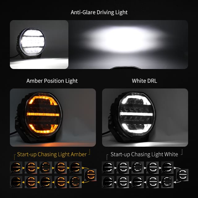 Vant EL 9 Inch Driving Light with Dynamic Position Light-901V-CG