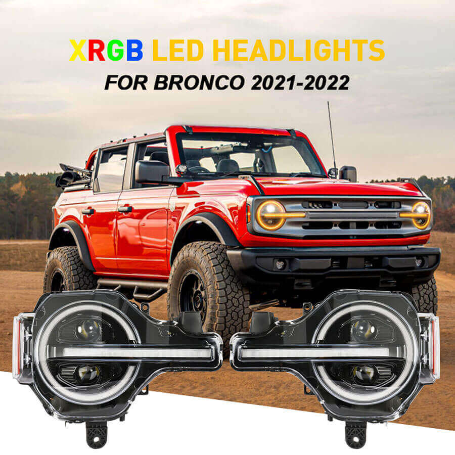 2022 Bronco RGB LED Projector Headlights Factory details