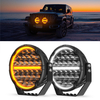 9 Inch Offroad Lights With White Amber DRL Welcome Function For Trucks-D065-9