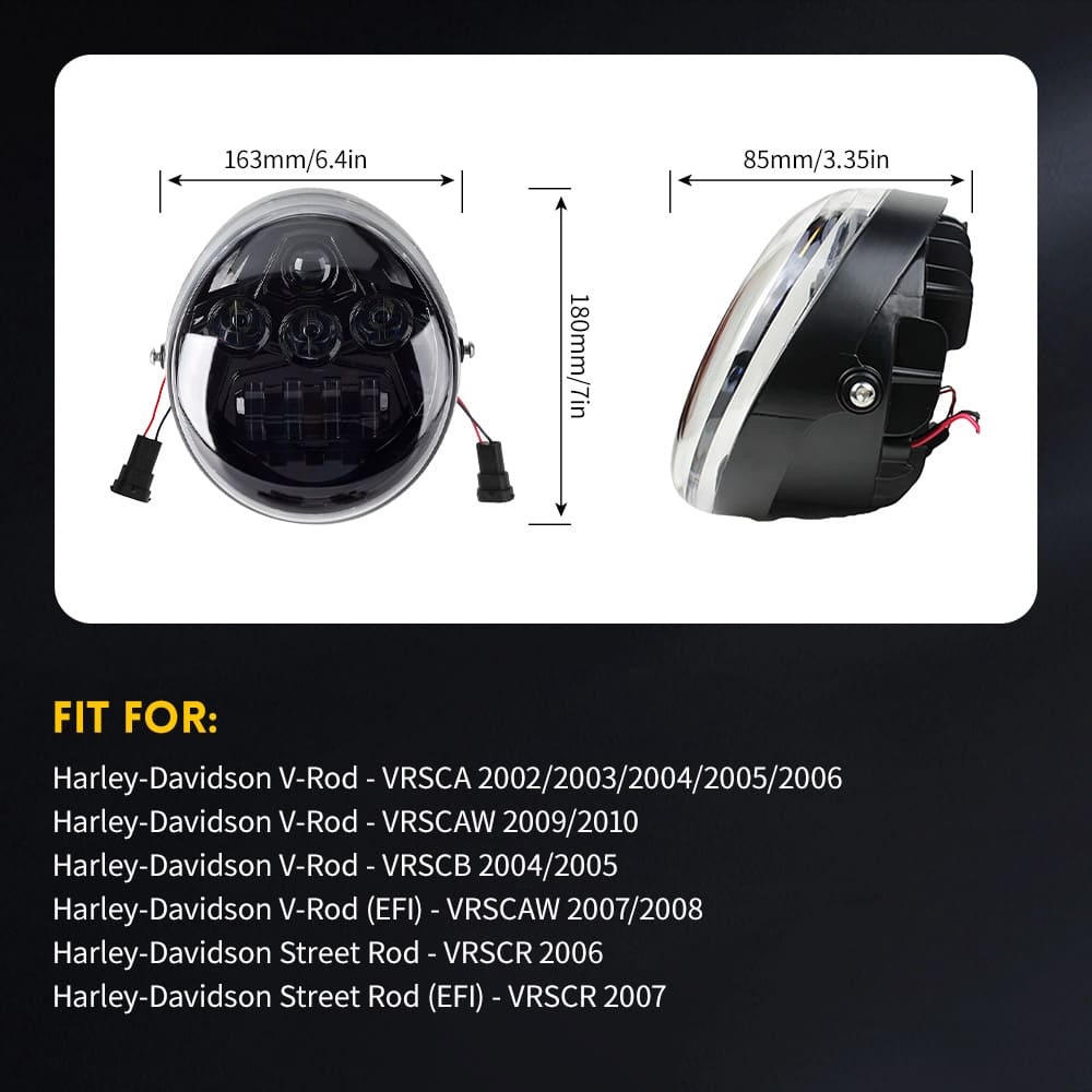 Motorcycle LED Headlight for V-Rod-JG-HL-1002