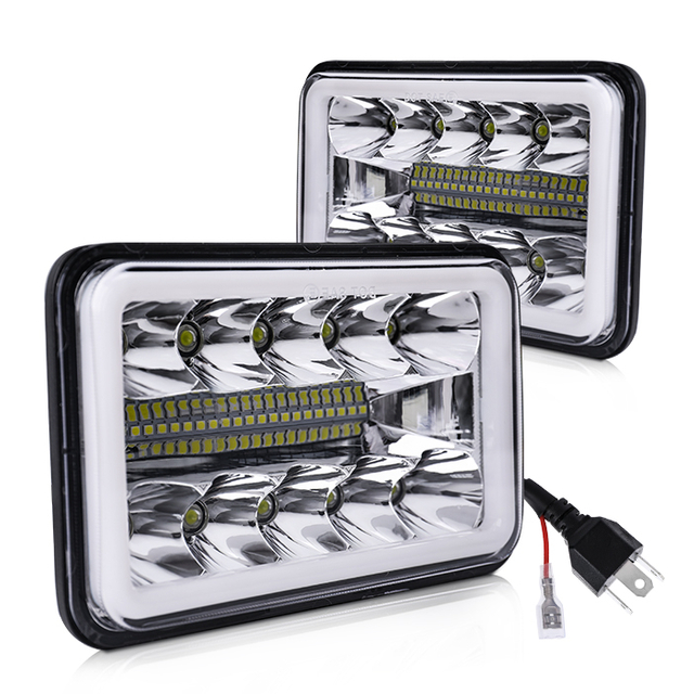 4x6 Muti-Colors Angel Eyes Square Led Headlight JG-1002-HP