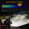 60W Round Motorbike LED Spotlights with Amber DRL-MC-5