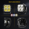 60W Cube LED Pod Side Shooter Amber Backlight for jeep F993-3 
