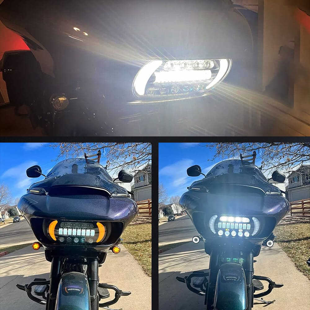 Motorcycle LED Headlight High Low Beam for Road Glide FLTRX 2015 - 2022-WSL-1001