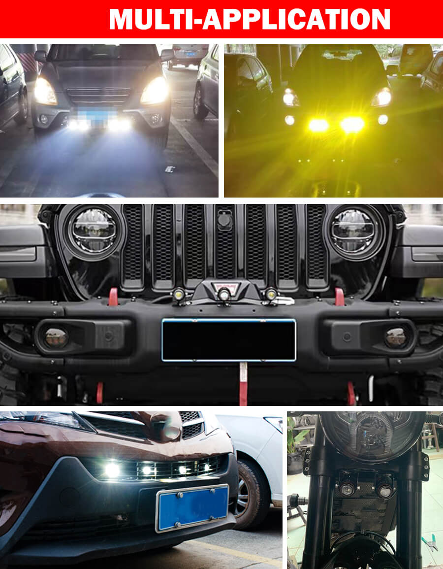 External Flashing Dual Colors Integration Led Auxiliary Light for Motorcycle JG-993A APPLICATION