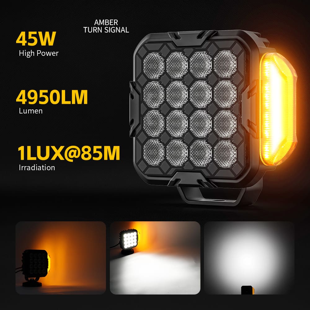 45W LED Work Light with Amber Turn Signal-NC65