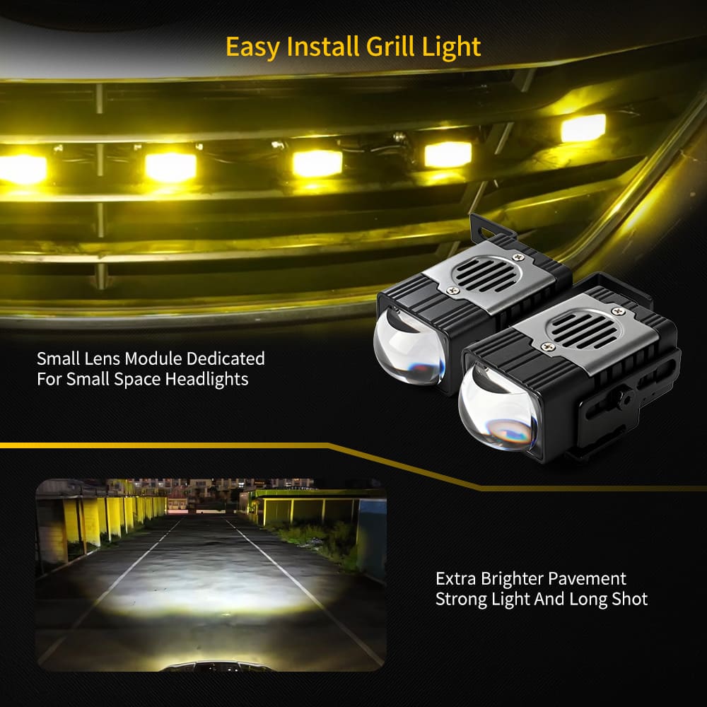 Ultra-Slim 25W LED Grille Light System with Control Box