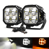 60W Cube LED Pod Side Shooter Amber Backlight for jeep F993-3 