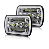 絶対一番安い 7x6-Angel-Eyes-DRL-Led-Square- その他