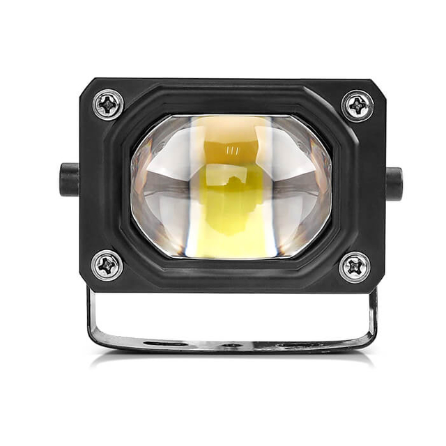 Motorcycle Off Road External Dual-Color Flashing Led Driving Light with Big Lens JG-993B