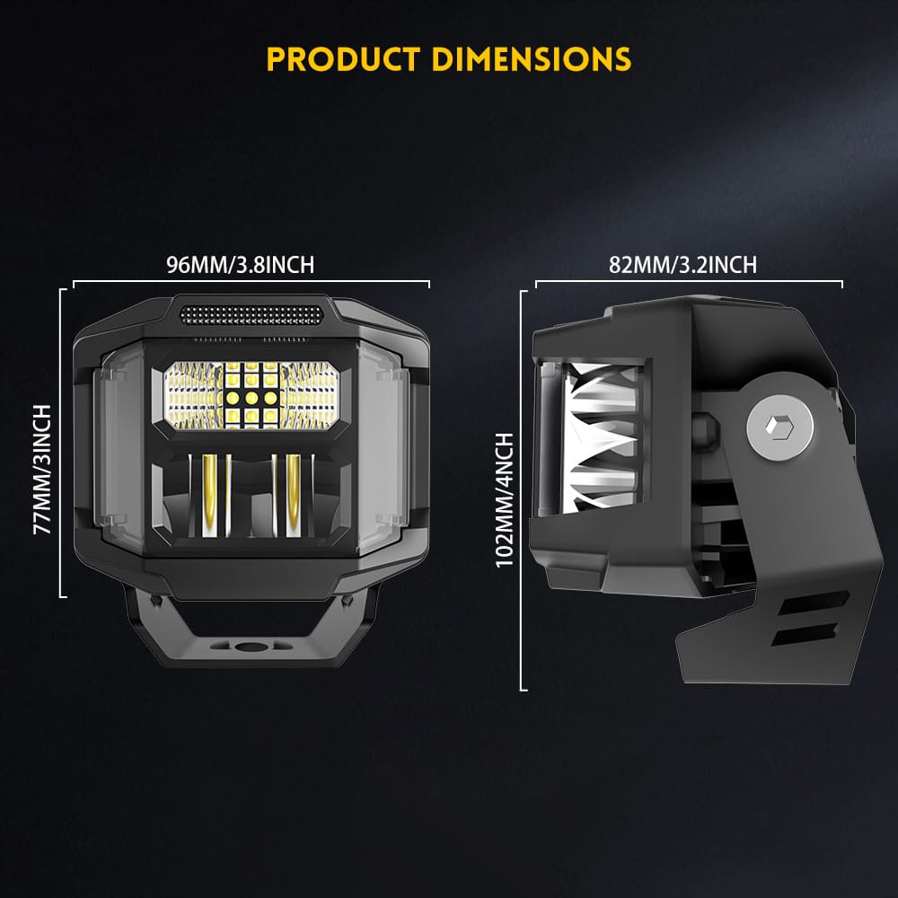  3 Inch Led Light Pods with Side Shooter for Trucks-F996DZ-3