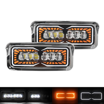 Peterbilt 379 Headlight Assembly Halo Running Light JG